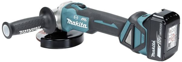 Produktbild: Makita DGA513RTJ Akku-Winkelschleifer 125 mm inkl. Ladeger&auml;t, inkl. 2. Akku, inkl. Koffer 18 V 5 Ah