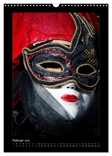 Produktbild: Venezianische Masken HALLia VENEZia Schw&auml;bisch Hall (Wandkalender 2026 DIN A3 hoch), CALVENDO Monatskalender