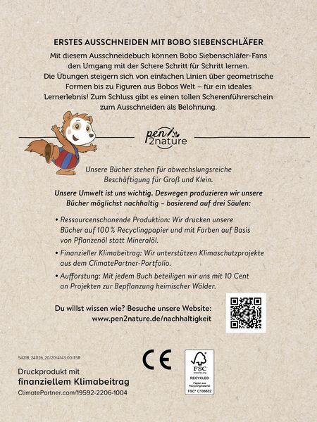 Produktbild: Bobo Siebenschl&auml;fer Mein erstes Ausschneidebuch