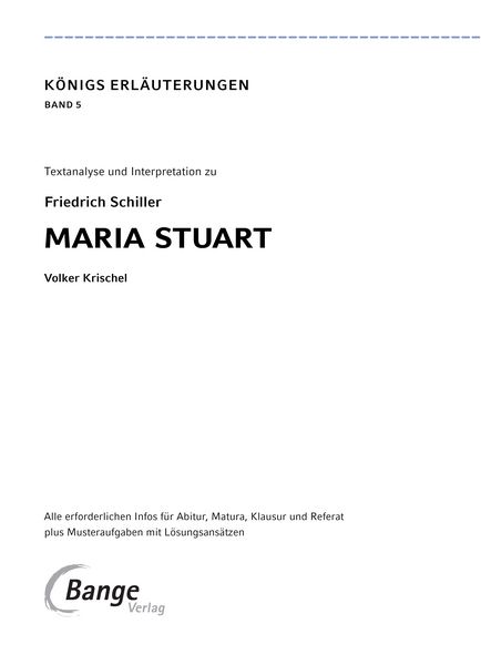 Produktbild: Maria Stuart von Friedrich Schiller