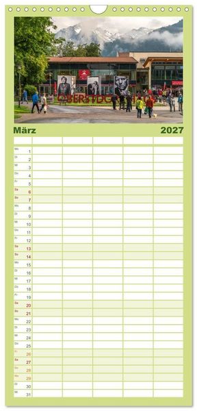 Produktbild: Familienplaner 2027 - Oberstdorf und Umgebung mit 5 Spalten (Wandkalender, 21 x 45 cm) CALVENDO