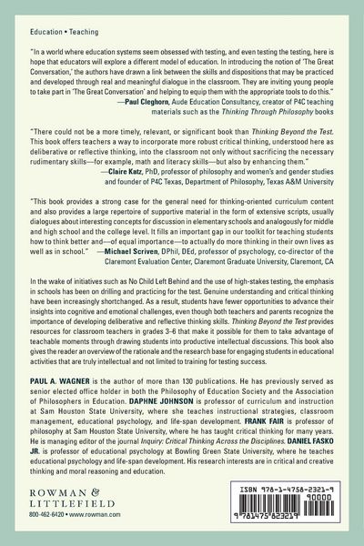 Produktbild: Thinking Beyond the Test