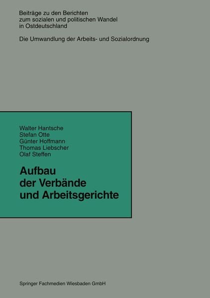 Produktbild: Aufbau der Verb&auml;nde und Arbeitsgerichte