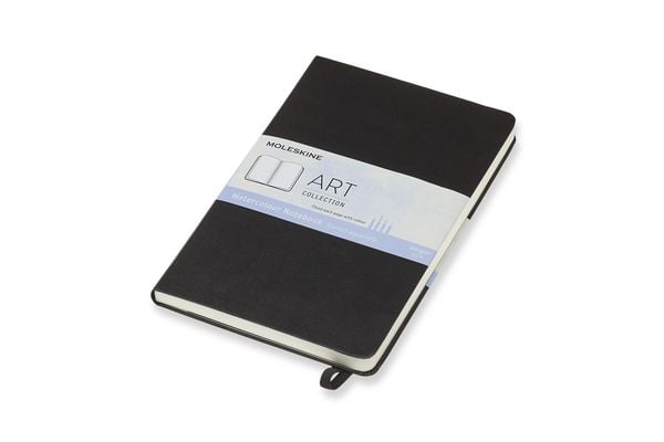Produktbild: Moleskine Aquarell Notizbuch Large/A5, 200G-Aquarellpapier, Hard Cover, Schwarz