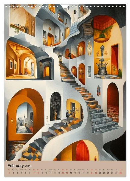 Produktbild: Dali meets Technology (Wall Calendar 2026 DIN A3 portrait), CALVENDO 12 Month Wall Calendar