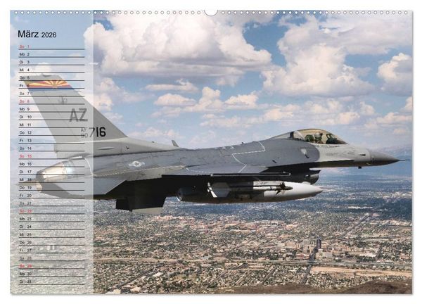Produktbild: Kampfflugzeuge USA (Wandkalender 2026 DIN A2 quer), CALVENDO Monatskalender