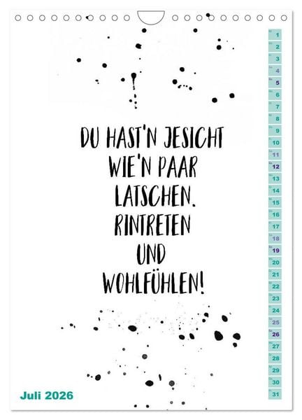 Produktbild: BERLINERISCH Lustige Spr&uuml;che (Wandkalender 2026 DIN A4 hoch), CALVENDO Monatskalender