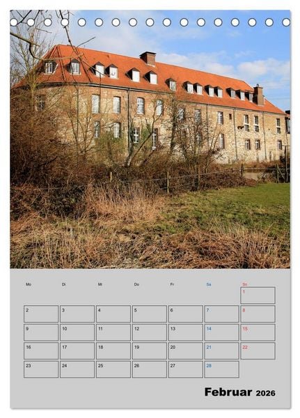 Produktbild: D&uuml;sseldorfer Burgen und Schl&ouml;sser (Tischkalender 2026 DIN A5 hoch), CALVENDO Monatskalender