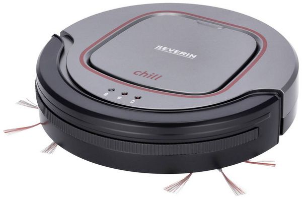Produktbild: Severin RB 7025 Saugroboter Platin-Grau, Granat Rot, Schwarz inkl. Akku