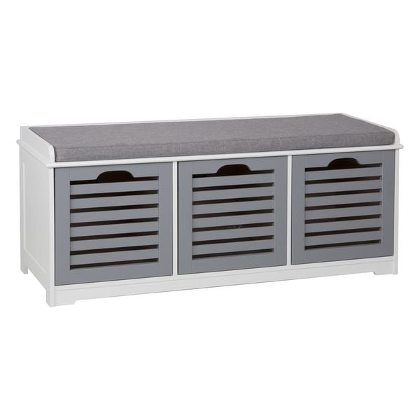 HTI-Living Sitzbank Sarah grau, weiß MDF Sitzbank Sarah grau, weiß MDF
