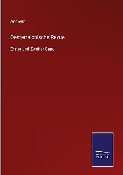 Produktbild: Oesterreichische Revue