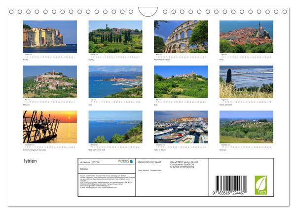 Produktbild: Istrien (Wandkalender 2026 DIN A4 quer), CALVENDO Monatskalender