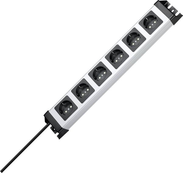 Produktbild: Kopp 226720018 Steckdosenleiste 6fach Grau, Schwarz Schutzkontakt 1St.