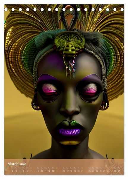 Produktbild: Voodoo Queens (Desk Calendar 2026 DIN A5 portrait), CALVENDO 12 Month DeskCalendar