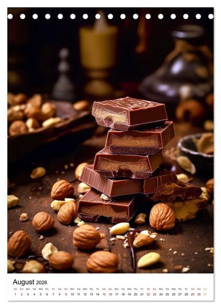 Produktbild: Choco Delight (Desk Calendar 2026 DIN A5 portrait), CALVENDO 12 Month DeskCalendar