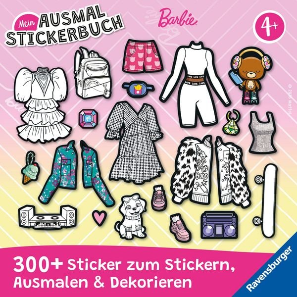Produktbild: Mein Ausmalstickerbuch Barbie - Anziehpuppen