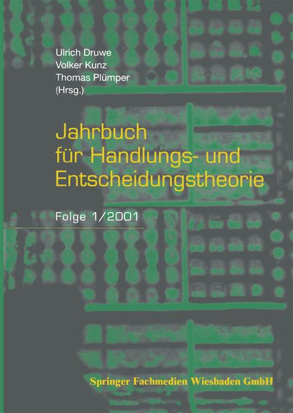 Produktbild: Jahrbuch f&uuml;r Handlungs- und Entscheidungstheorie