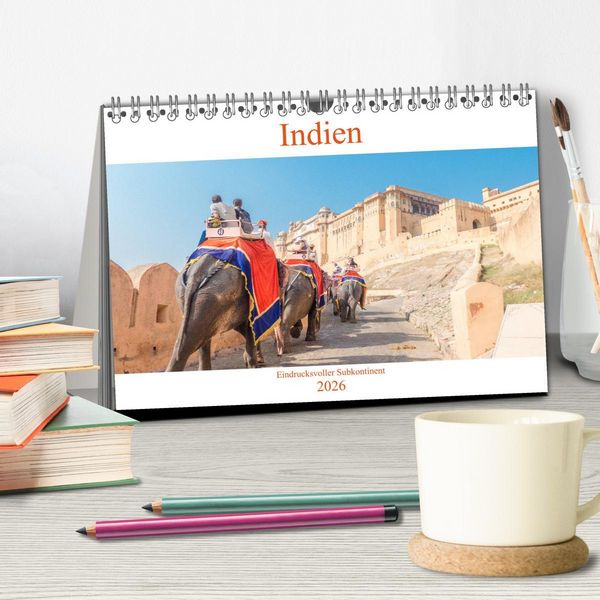 Produktbild: Indien - Eindrucksvoller Subkontinent (Tischkalender 2026 DIN A5 quer), CALVENDO Monatskalender