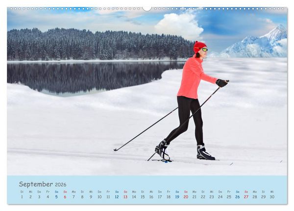 Produktbild: Langlaufen - f&uuml;r K&ouml;rper und Seele (Wandkalender 2026 DIN A2 quer), CALVENDO Monatskalender