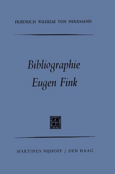 Produktbild: Bibliographie Eugen Fink