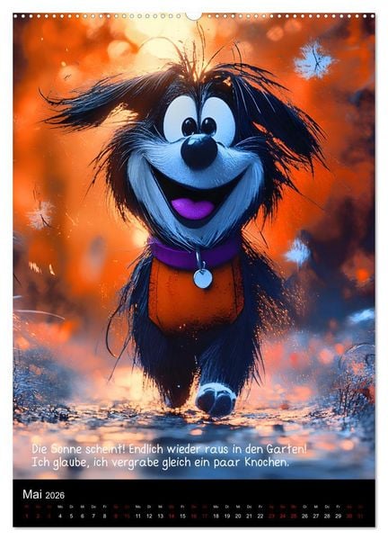 Produktbild: Good morning dog (Wandkalender 2026 DIN A2 hoch), CALVENDO Monatskalender