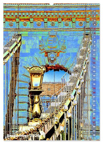 Produktbild: Budapest - K&uuml;nstlerische Fotografie (Wandkalender 2026 DIN A2 hoch), CALVENDO Monatskalender