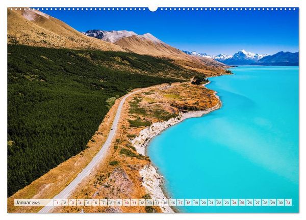 Produktbild: Neuseeland - Am Ende der Welt (hochwertiger Premium Wandkalender 2026 DIN A2 quer), Kunstdruck in Hochglanz