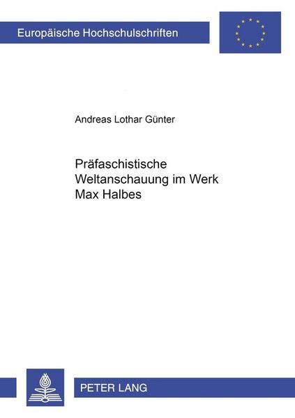 Produktbild: Pr&auml;faschistische Weltanschauung im Werk Max Halbes