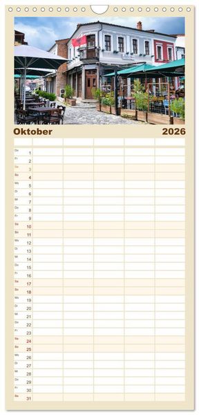 Produktbild: Familienplaner 2026 - Faszinierendes Albanien mit 5 Spalten (Wandkalender, 21 x 45 cm) CALVENDO