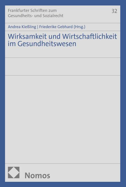 Produktbild: Wirksamkeit und Wirtschaftlichkeit im Gesundheitswesen