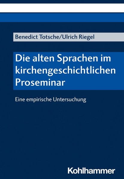 Produktbild: Die alten Sprachen im kirchengeschichtlichen Proseminar