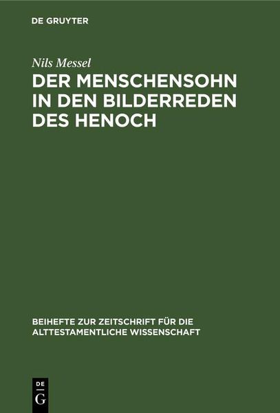 Produktbild: Der Menschensohn in den Bilderreden des Henoch