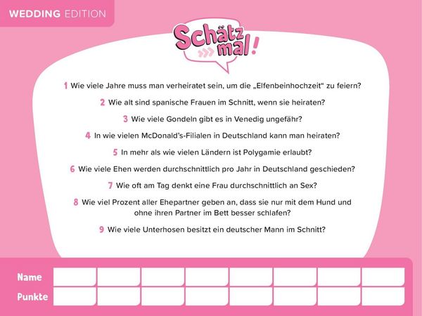 Produktbild: Sch&auml;tz mal! Wedding Edition