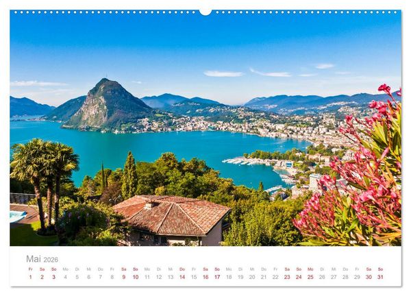Produktbild: TRAUMZIELE DER SCHWEIZ Impressionen (hochwertiger Premium Wandkalender 2026 DIN A2 quer), Kunstdruck in Hochglanz
