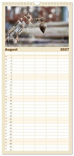 Produktbild: Familienplaner 2027 - Verbl&uuml;hte Sch&ouml;nheiten mit 5 Spalten (Wandkalender, 21 x 45 cm) CALVENDO