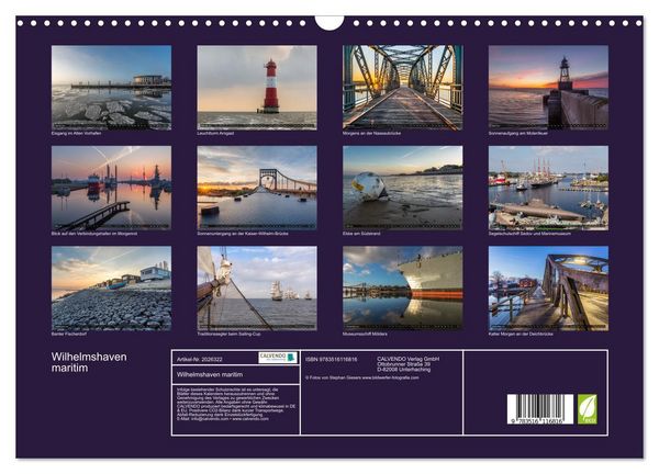 Produktbild: Wilhelmshaven maritim (Wandkalender 2026 DIN A3 quer), CALVENDO Monatskalender