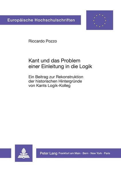 Produktbild: Kant und das Problem einer Einleitung in die Logik