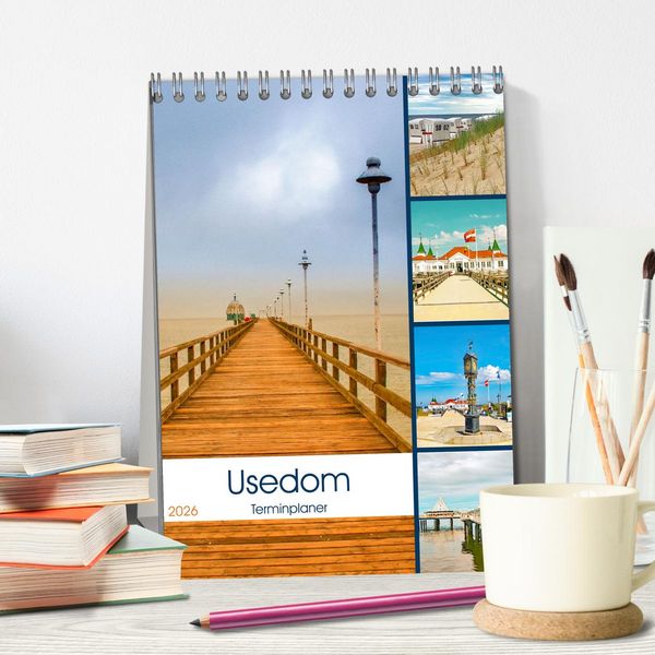 Produktbild: Usedom - Terminplaner (Tischkalender 2026 DIN A5 hoch), CALVENDO Monatskalender