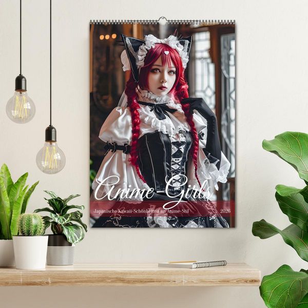 Produktbild: Anime-Girls - Japanische Kawaii-Sch&ouml;nheiten im Anime-Stil (Wandkalender 2026 DIN A2 hoch), CALVENDO Monatskalender