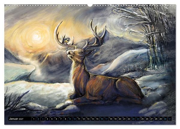 Produktbild: Tierfreunde (Wandkalender 2027 DIN A2 quer), CALVENDO Monatskalender