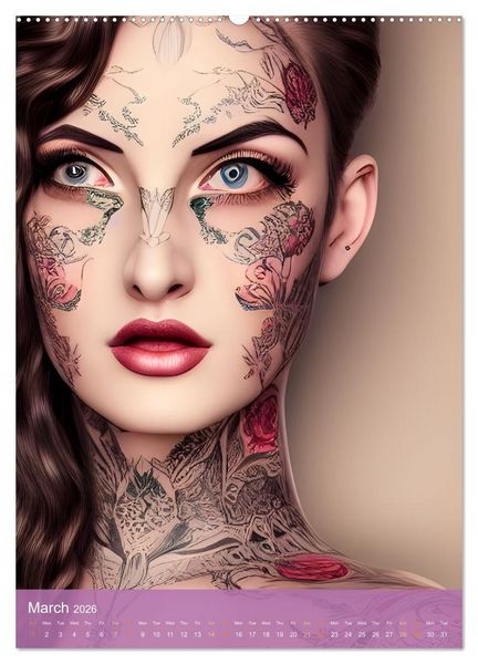 Produktbild: Inked Visions (High Quality Premium Wall Calendar 2026 DIN A2 portrait),CALVENDO 12 Month Wall Calendar