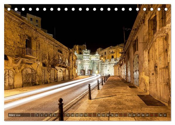 Produktbild: Valletta - Morbide Sch&ouml;nheit im Mittelmeer (Tischkalender 2026 DIN A5 quer), CALVENDO Monatskalender