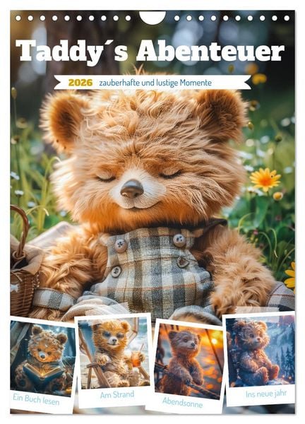 Produktbild: Taddy&acute;s Abenteuer (Wandkalender 2026 DIN A4 hoch), CALVENDO Monatskalender