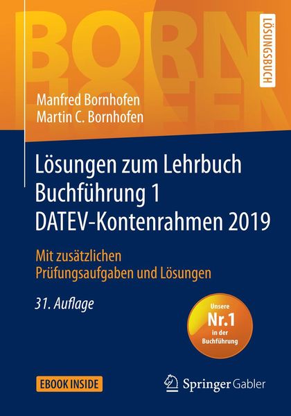 Produktbild: L&ouml;sungen zum Lehrbuch Buchf&uuml;hrung 1 DATEV-Kontenrahmen 2019