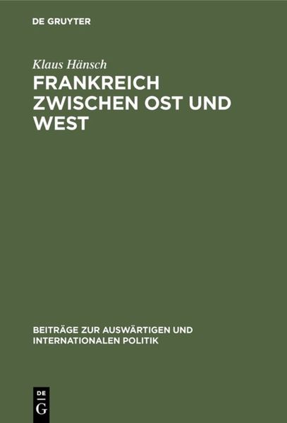 Produktbild: Frankreich zwischen Ost und West