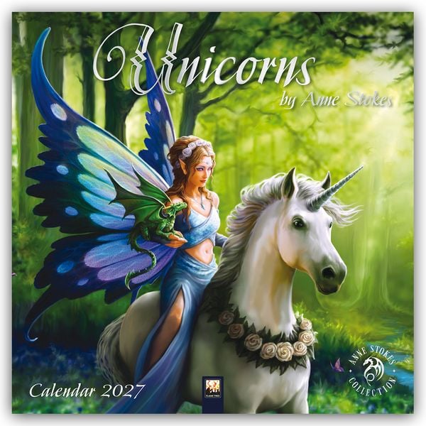 Produktbild: Unicorns by Anne Stokes &ndash; Einh&ouml;rner von Anne Stokes 2027&ndash; Original Flame Tree Publishing-Kalender [Kalender]