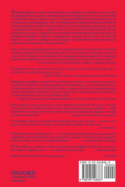 Produktbild: Cognitive Foundations of Musical Pitch