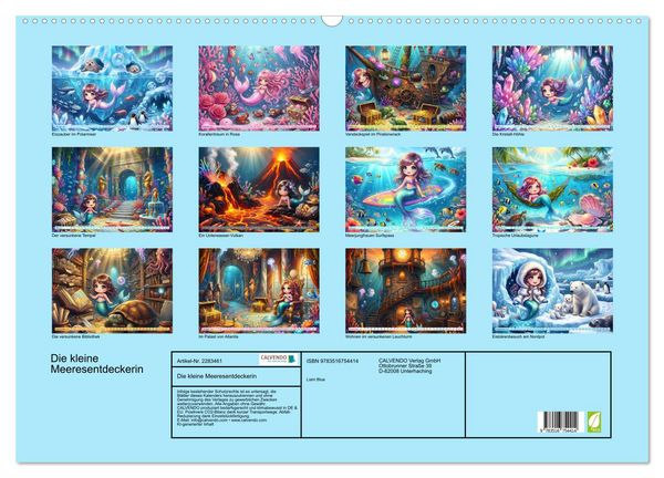 Produktbild: Die kleine Meeresentdeckerin (Wandkalender 2027 DIN A2 quer), CALVENDO Monatskalender
