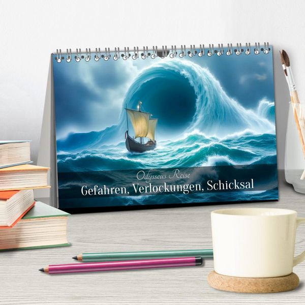 Produktbild: Odysseus Reise &ndash; Gefahren, Verlockungen, Schicksal (Tischkalender 2027 DIN A5 quer), CALVENDO Monatskalender