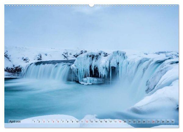 Produktbild: Island im Winter (hochwertiger Premium Wandkalender 2026 DIN A2 quer), Kunstdruck in Hochglanz